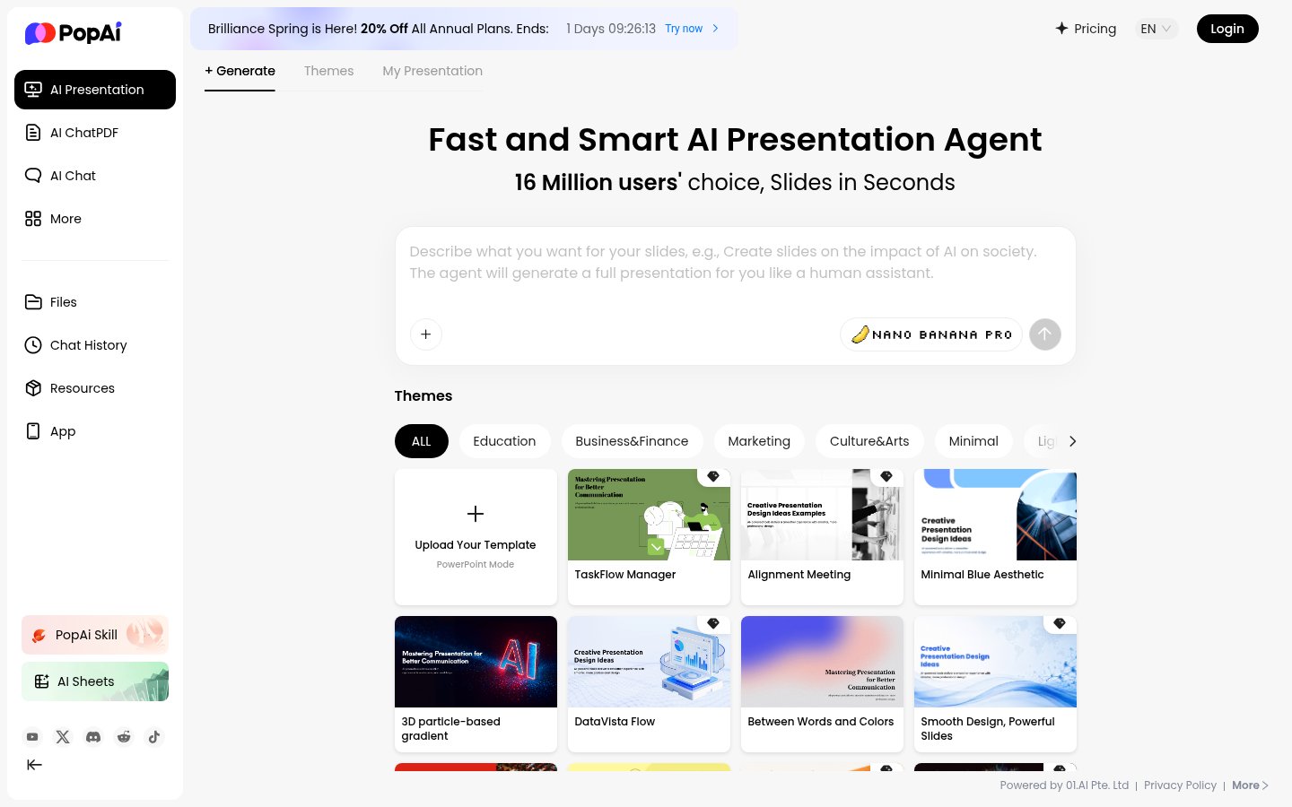 PopAI homepage