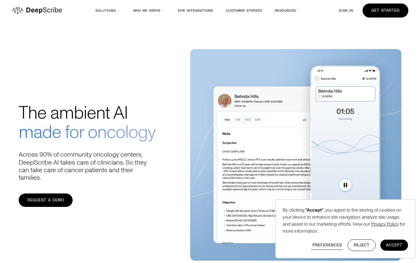 DeepScribe screenshot