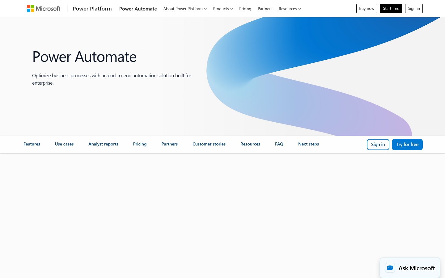 Microsoft Power Automate screenshot