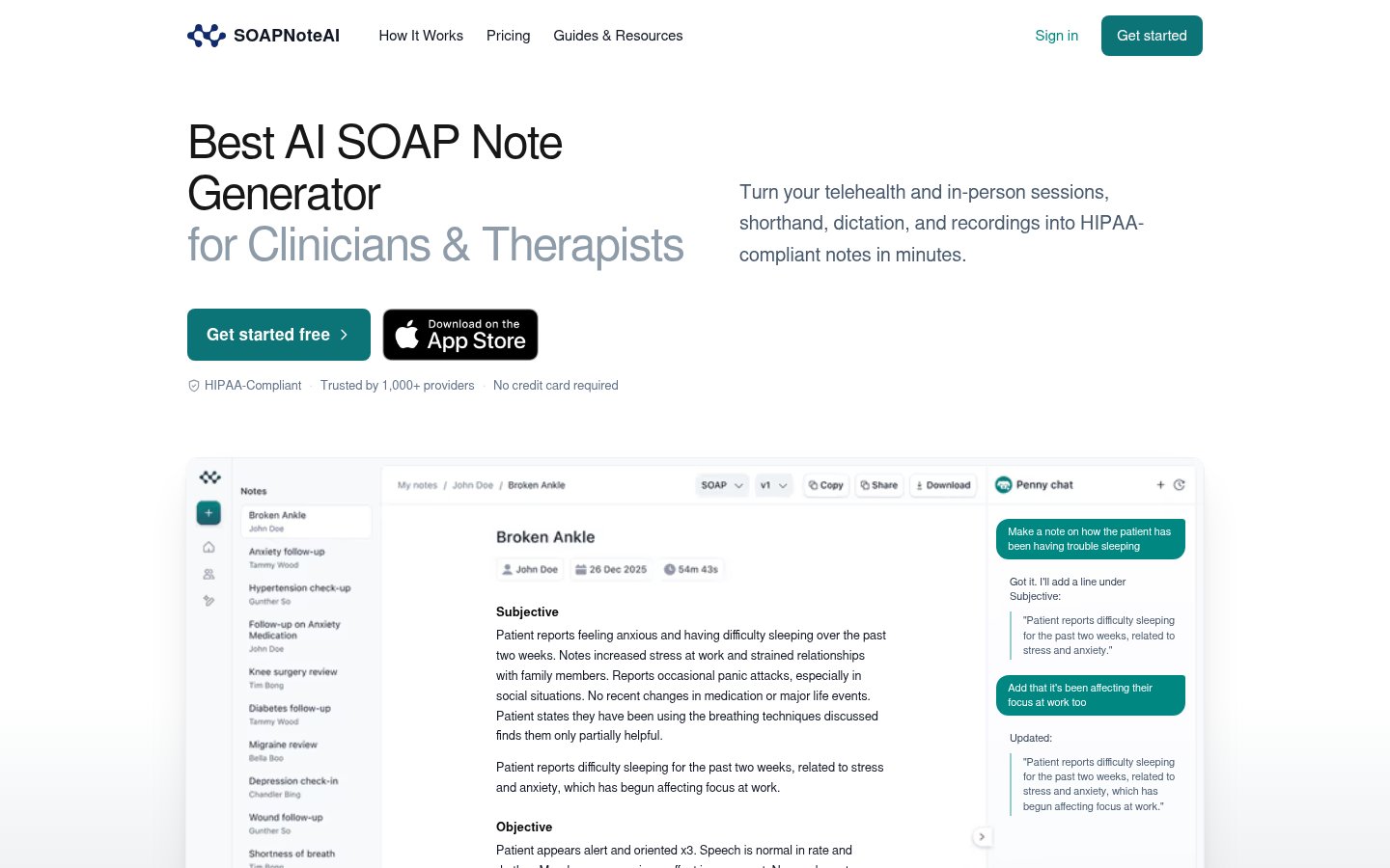 SOAPNoteAI screenshot