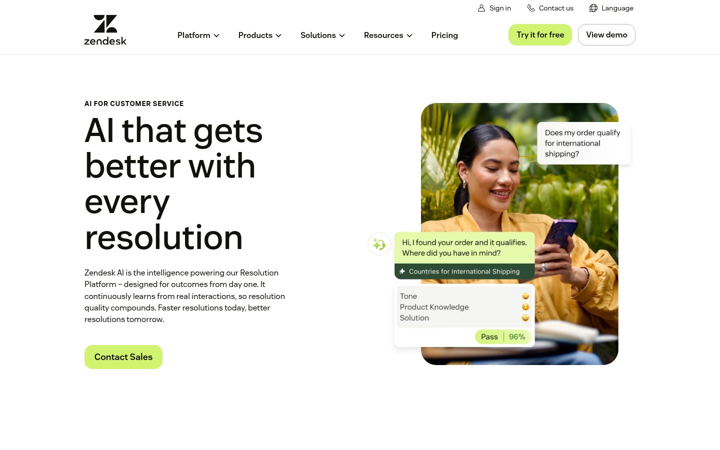 Zendesk AI screenshot